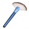 Pinceau de maquillage grand éventail Blending Highlighter Pinceau poudre contour du visage bleu Durable and Professional