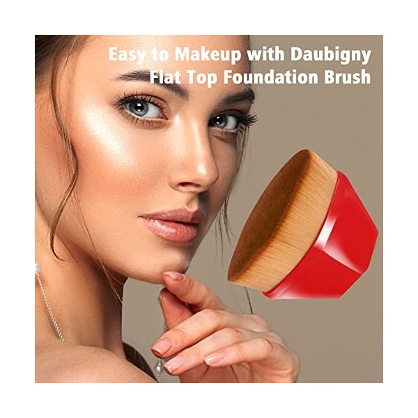 Daubigny Pinceau de maquillage parfait pour le visage, le blush, la poudre liquide, le fond de teint, la crème ou les cosméti