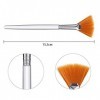 3 Pièces Outils de Brosses en Éventail pour Visage Outils de Maquillage Brosse de Masque de Ventilateur Pinceaux Applicateurs