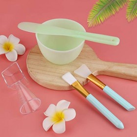 Masque mélanger Bol Facial DIY Soins du Visage Outils kit 5 In 1 Brosse Bâton Spatule Cuillière Pour Soins de La Peau Cosméti