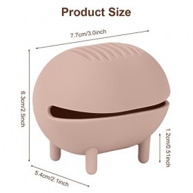 URAQT Etui Beauty Blender, Porte-éponge de maquillage, Étui de Voyage Intégré pour éponge de Maquillage, silicone respectueux