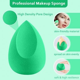 DUAIU Eponges de Maquillage, 2 Pièces Beauty Blender Set, Sans Latex Maquillage Éponge à Fond de Teint, Extra Douce Blender É