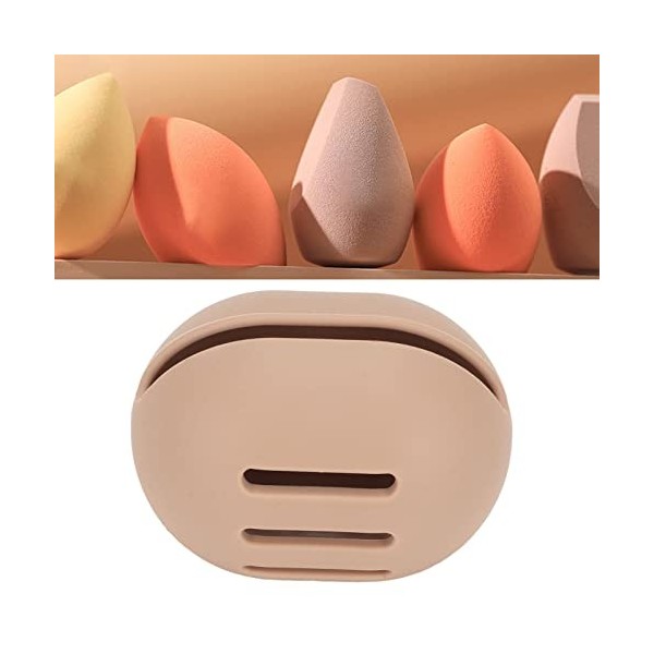 Porte-éponge de Maquillage, ANGGREK Box Double Face Hollow Up Respirant Soft Silicone Beauty Egg Storage Box Silicone Makeup 