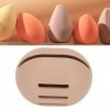 Porte-éponge de Maquillage, ANGGREK Box Double Face Hollow Up Respirant Soft Silicone Beauty Egg Storage Box Silicone Makeup 