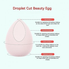 Lot de 3 éponges de maquillage professionnelles – 3 éponges de beauté pour fond de teint avec 1 étui à œufs, parfait pour crè