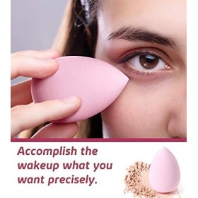 Éponge de maquillage pour fond de teint liquide, crème et poudre – Facile à nettoyer, super douce rose 