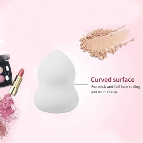 Éponge de maquillage, 1 éponge en forme de gourde de beauté, blanche, douce, fond de teint pour liquide, crèmes, poudres, uti