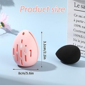 Thinp Porte-éponge de maquillage respirant en silicone pour mixeur de beauté - Étui de voyage pour toutes les éponges - Pour 