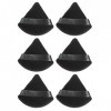 VOCOSTE 6pcs Lâche Poudre Bouffée Visage Doux Triangle Bouffée Blender Maquillage Outil Noir