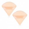 WLLHYF Lot de 2 éponges de maquillage triangulaires en velours doux avec sangle pour poudre minérale cosmétique poudre libre 