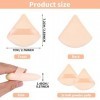 WLLHYF Lot de 2 éponges de maquillage triangulaires en velours doux avec sangle pour poudre minérale cosmétique poudre libre 