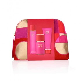 Sarah Jessica Parker SJP NYC Crush For Women 4 Pc Gift Set 3.4oz EDP Spray, 8oz Body Mist, 6.7oz Body Lotion, Cosmetic Bag