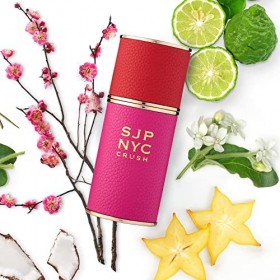 Sarah Jessica Parker SJP NYC Crush For Women 4 Pc Gift Set 3.4oz EDP Spray, 8oz Body Mist, 6.7oz Body Lotion, Cosmetic Bag