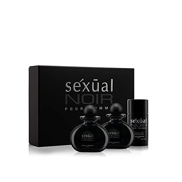 Michel Germain Sexual Noir Pour Homme - Gift Set for Men - Notes of Bergamot, Lavender and Moss - Reduces Unpleasant Body Odo