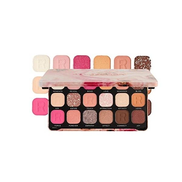 Makeup Revolution, Palette dombres à paupières Forever Flawless, Chilled with cannabis sativa, 18 nuances, 19,8 g