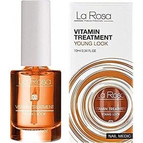 La Rosa Productos Profesionales Young Look Traitement Vitaminé Conditionneur dOngles avec Vitamines C E F et Provitamine B5 
