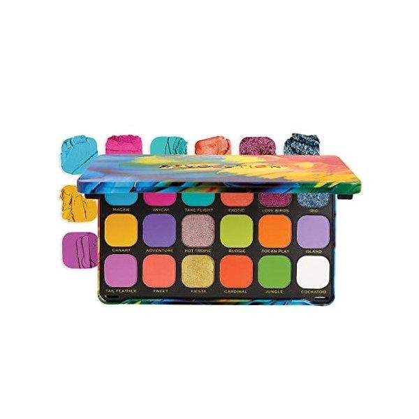 Makeup Revolution, Palette dombres à paupières Forever Flawless, Chilled with cannabis sativa, 18 nuances, 19,8 g