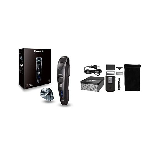 Panasonic - Personalcare ER-SB40-K803 | Tondeuse barbe-Premium 20 Réglages 6 accessoires 60 min dautonomie Charge en 1 heure