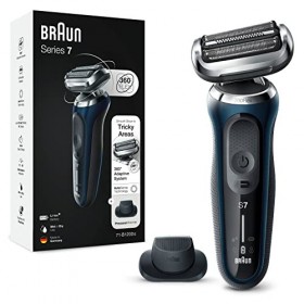 Braun Series 7 Rasoir Électrique Homme À Grille Sans Fil avec Tondeuse De Précision, Rasoir Électrique avec Flexibilité à 360
