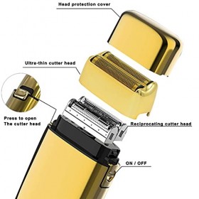 Monlida Rasoir Électriques Hommes, Tondeuse Barbe Homme Rasage Ultra Précis Sans Fil en Métal et Aluminium, Tondeuse de Préci