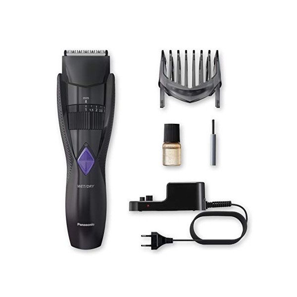 Panasonic - Personalcare ER-GB37-K503 | Tondeuse 2 en 1 - Barbe et cheveux 20 réglages 4 Accessoires 40 min dautonomie Charg