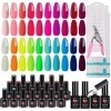 TopDirect Kit Vernis Semi Permanent 20 Couleurs 8 ml Gel Polish Soak Off Vernis à Ongles pour Salon de Manucure, 480 Pièces F