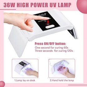 SPTHTHHPY Kit Vernis Semi Permanent Complet, Acrylique ongles 75ML et ensemble de poudre + 500 Pcs Capsule Americaine Ongle +