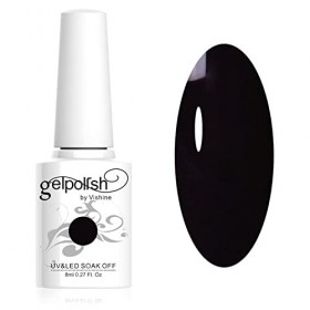 Vishine Vernis à ongles Semi-permanent Soak Off UV LED Gel Polish Nail Gel Manucure Noir 687 