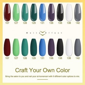 Lavender Violets 13 Pcs Gel Vernis à Ongles Set vert rouge profond automne Couleurs gel nail polish nail art UV LED avec Base