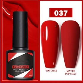 Vernis à ongles gel – Rouge 8 ml – Gel UV/LED Soak Off pour manucure artiste et usage domestique, durable et facile à appliqu