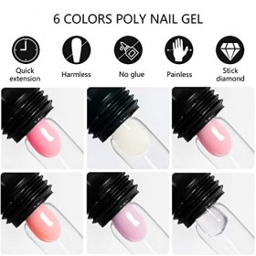 Gel dextension dongles - 15 ml - Cannelle - Rose chair - Pour débutants - Nail Art - Manucure française - Pour femme 11 c