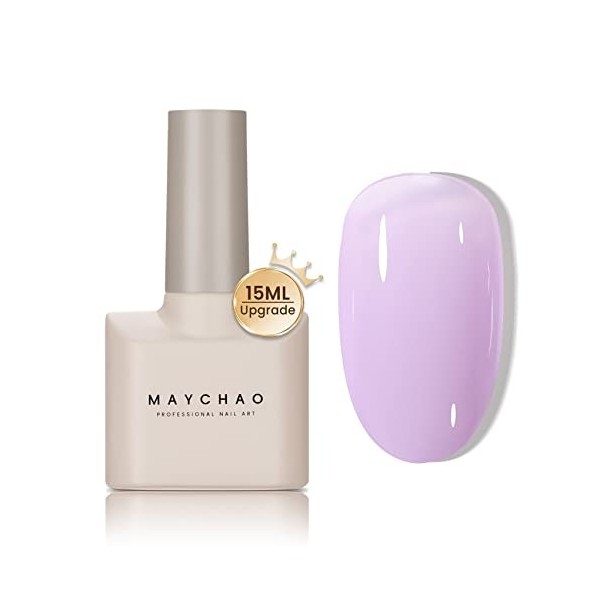 MAYCHAO Jelly Gel Vernis à Ongles Violet Clair 