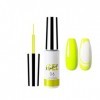 Vernis à ongles gel - Doublure en gel populaire - Jaune fluo - Peinture pour nail art - Pinceau fin intégré dans un flacon - 