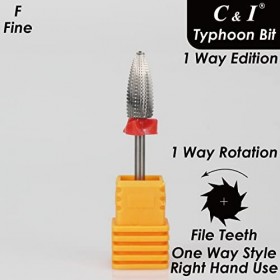 C & I Lime à ongles style Typhoon pour machine à lime électrique, 1 voie tranchante pour enlever les ongles en gel acrylique,