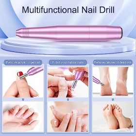 11 en 1 Set Ponceuse pour Ongles, BICKON Lime a Ongle électriques Set de Manucure, 20000U/Min Vitesse Réglable Ponseur Fraise