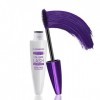 Boobeen Colorful Lash Mascara Waterproof, Mascara volumineux et allongeant, maquillage recourbant les cils, longue durée, san