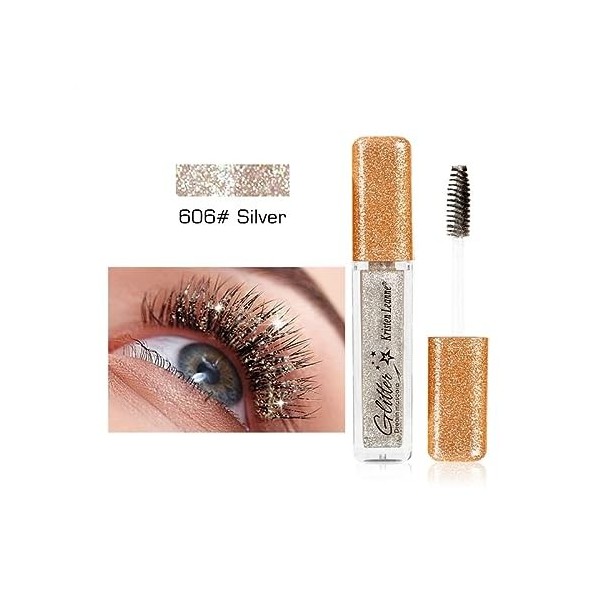 Utapossin Mascara, Diamant Mascara Pailleté Mascara Waterproof Longue Durée Mascara Cils Scintillants Choix Parfait Pour Les 