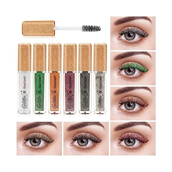 MKNZOME 6 Couleur mascara, 3D Mascara Fibre de Soie, Waterproof Longue Durée Volumateur Allongeant Curling, Créer un Maquilla