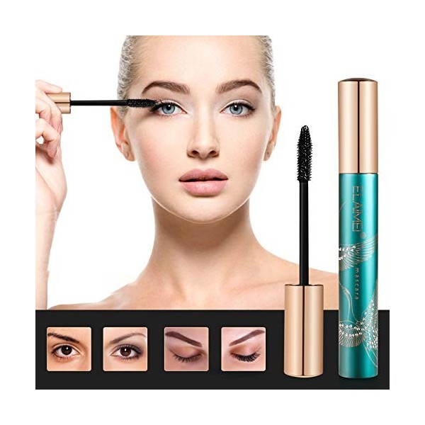 Waterproof Mascara, 4D Silk Fiber Lash Mascara, Volumizing Mascara, Buildable, Lengthening Mascara, Defining, Curling, Multip