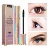 Mascara Volume Effet Faux Cils Waterproof, Telescopic Mascara Fibre De Soie 4d Noir, Extension De Cils Extra Longs Maquillage