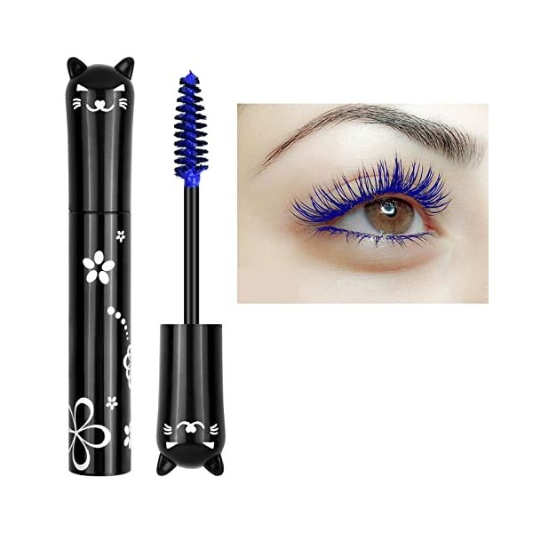 Mascara Extension de Cils Effet Volume, Waterproof et Longue Tenue avec une Définition Précise Bleu 