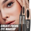 Joyeee Lot de 2 mascara eyeliner, mascara et eyeliner liquide en fibre de soie 4D, cils volumineux plus épais, kit de maquill