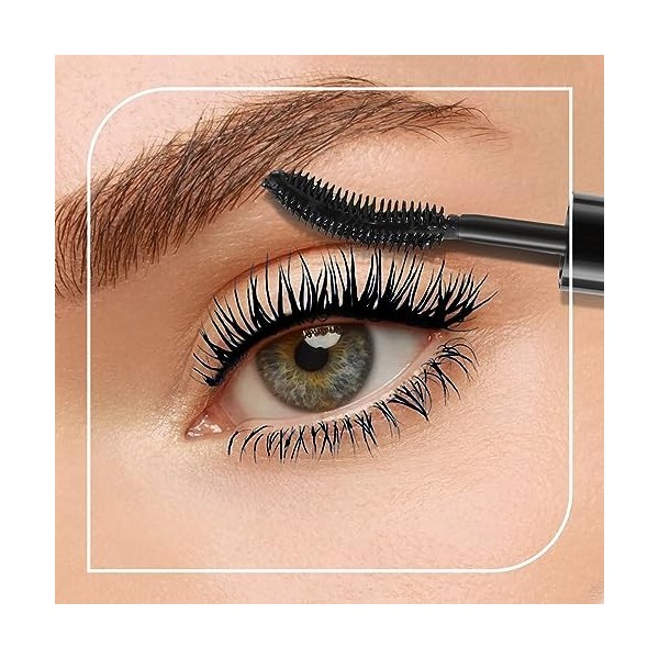 Boobeen Mascara coloré volume et longueur, mascara imperméable pour les cils avec brosse, pour un maquillage naturel des cils