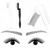 Sibba Lot de 2 peignes à cils pliables en acier inoxydable avec peigne en métal, séparateur de mascara avec dents en acier in