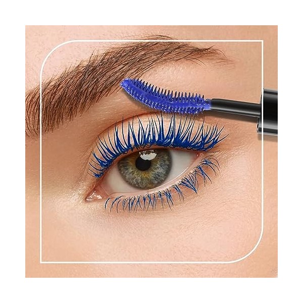 Boobeen Mascara coloré volume et longueur, mascara imperméable pour les cils avec brosse, pour un maquillage naturel des cils