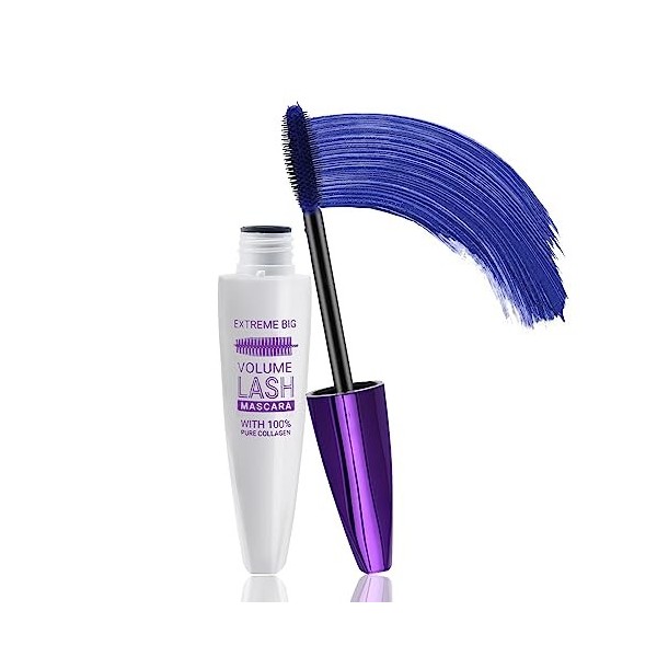 Boobeen Colorful Lash Mascara Waterproof, Mascara volumineux et allongeant, maquillage recourbant les cils, longue durée, san