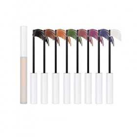 RoseFlower Ensemble de mascara volumineux coloré, mascara imperméable, mascara noir en fibre 3D, sans grumeaux, 2X allongemen