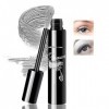 Boobeen Mascara volume coloré pour cils, allongement et volumisation des cils, mascara cils en fibre de soie 4D pour femme, m