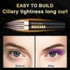 4D Silk Fiber Lash Mascara Waterproof Purple with Eyelash Comb Set, Colored Mascara for Eyelashes Purple Makeup - Lengthening