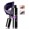 Boobeen Mascara volume coloré pour cils, allongement et volumisation des cils, mascara cils en fibre de soie 4D pour femme, m